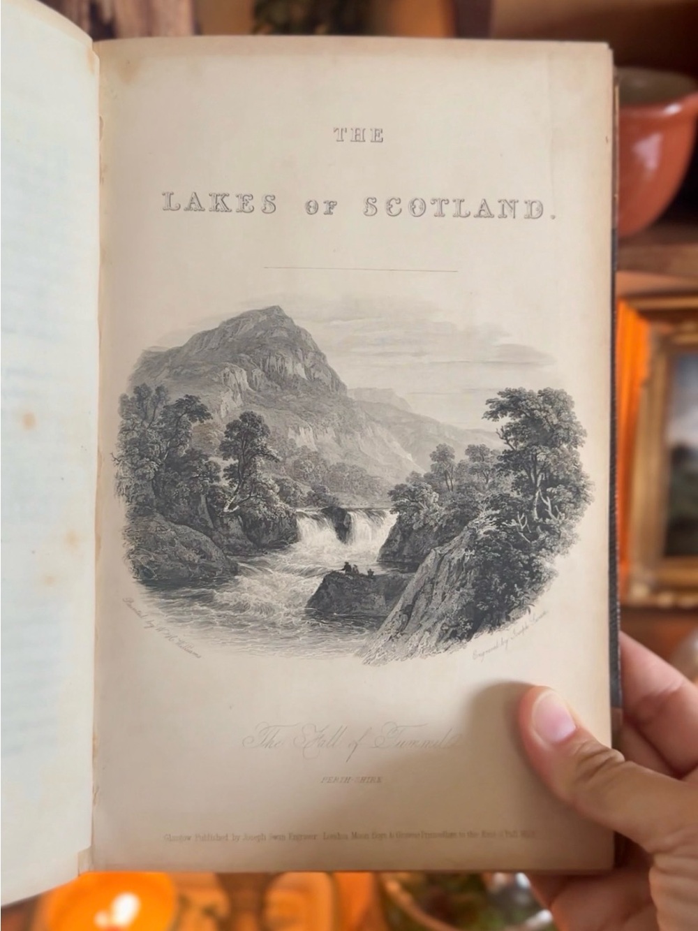 Antique 1837 Swan's Views of the Lakes of Scotland Hardcover Book